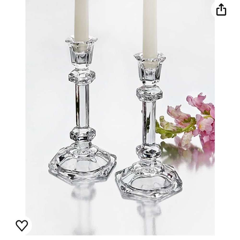 EUC Crystal Candlestick Holders Set of 2